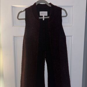 BCBGeneration Burgundy Sleeveless Cardigan